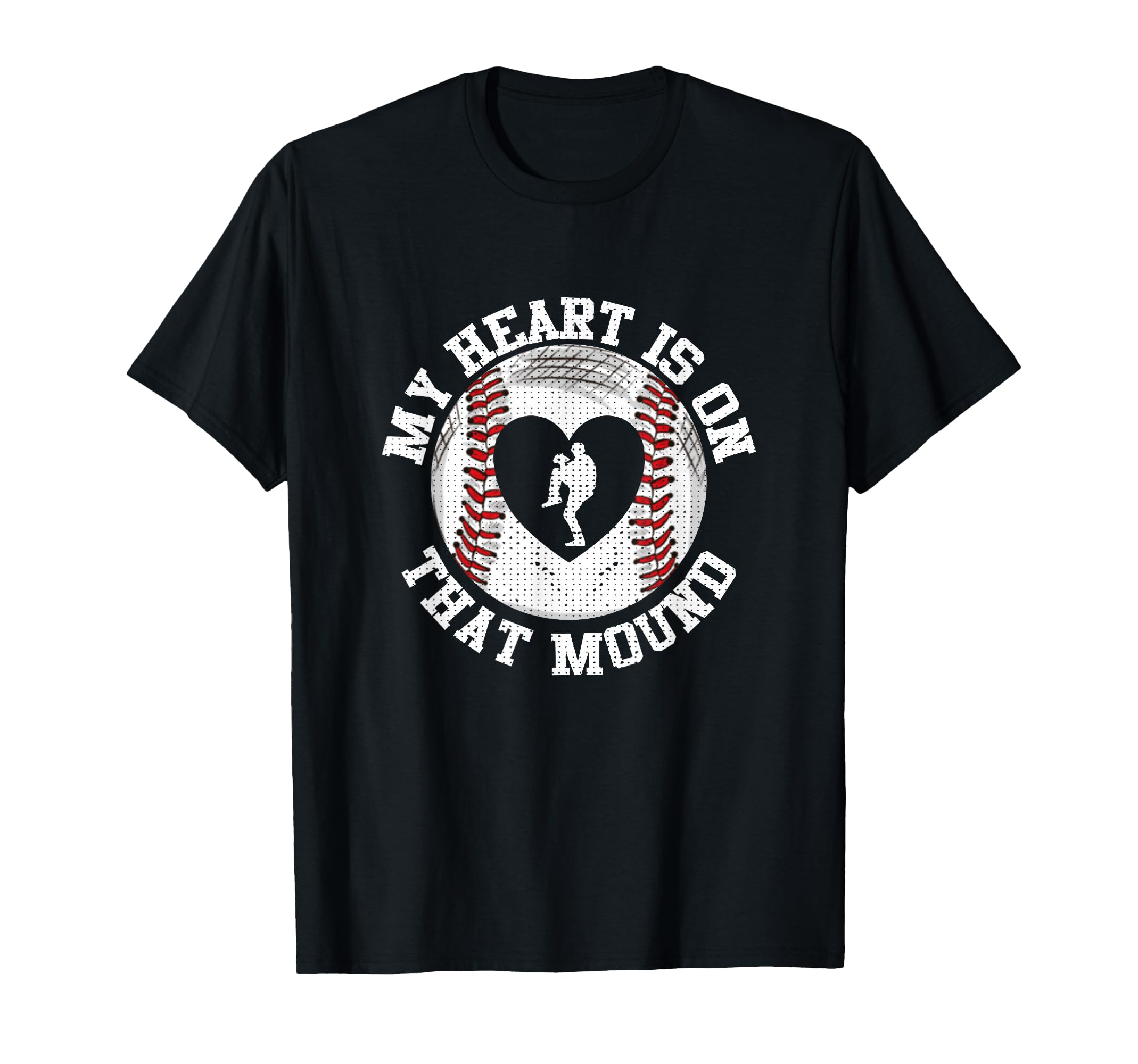 Heart Mom Grandma Funny Baseball Pitcher T-Shirt - Custom Art Print Unisex - T-Shirt, Sweatshirt, Hoodie