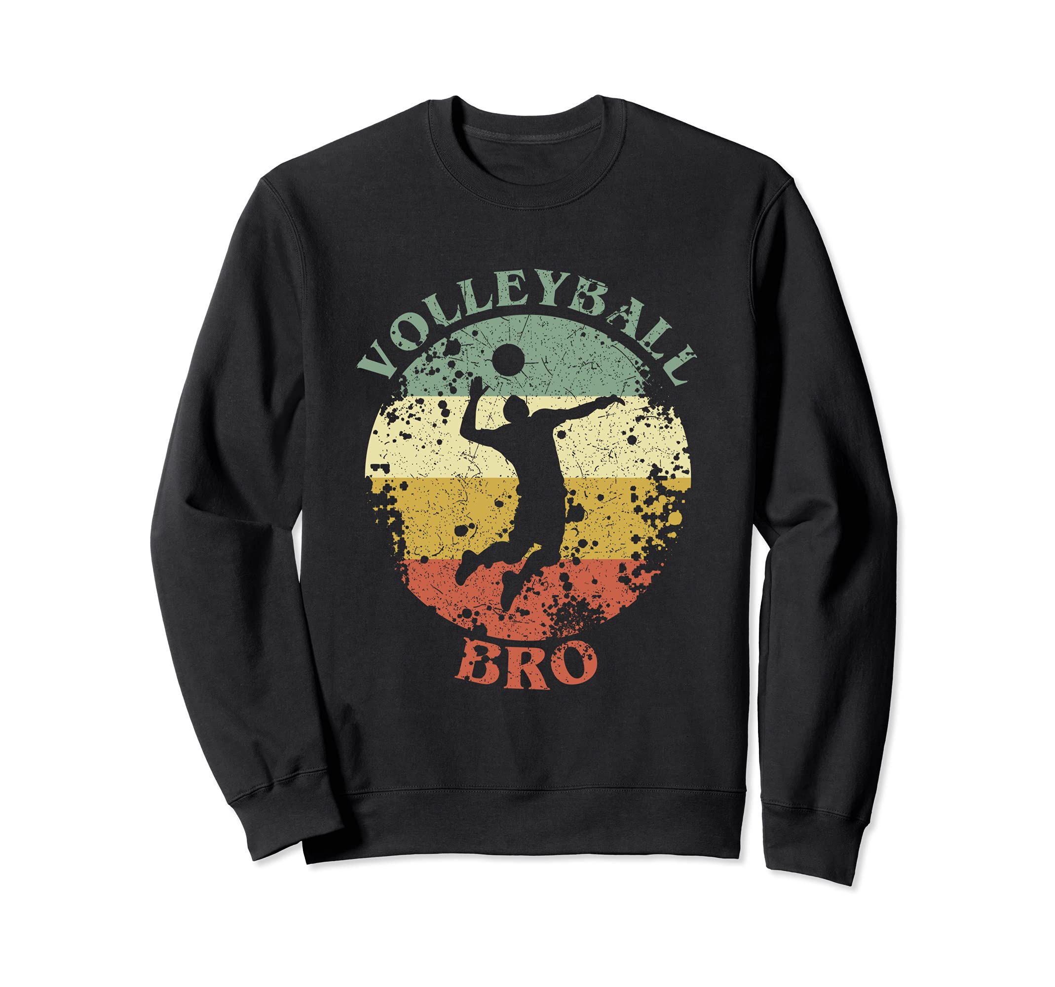 Volleyball Player Bro Distressed Sweatshirt - Trendy Graphic for Adults - T-Shirt, Sweatshirt, Hoodie