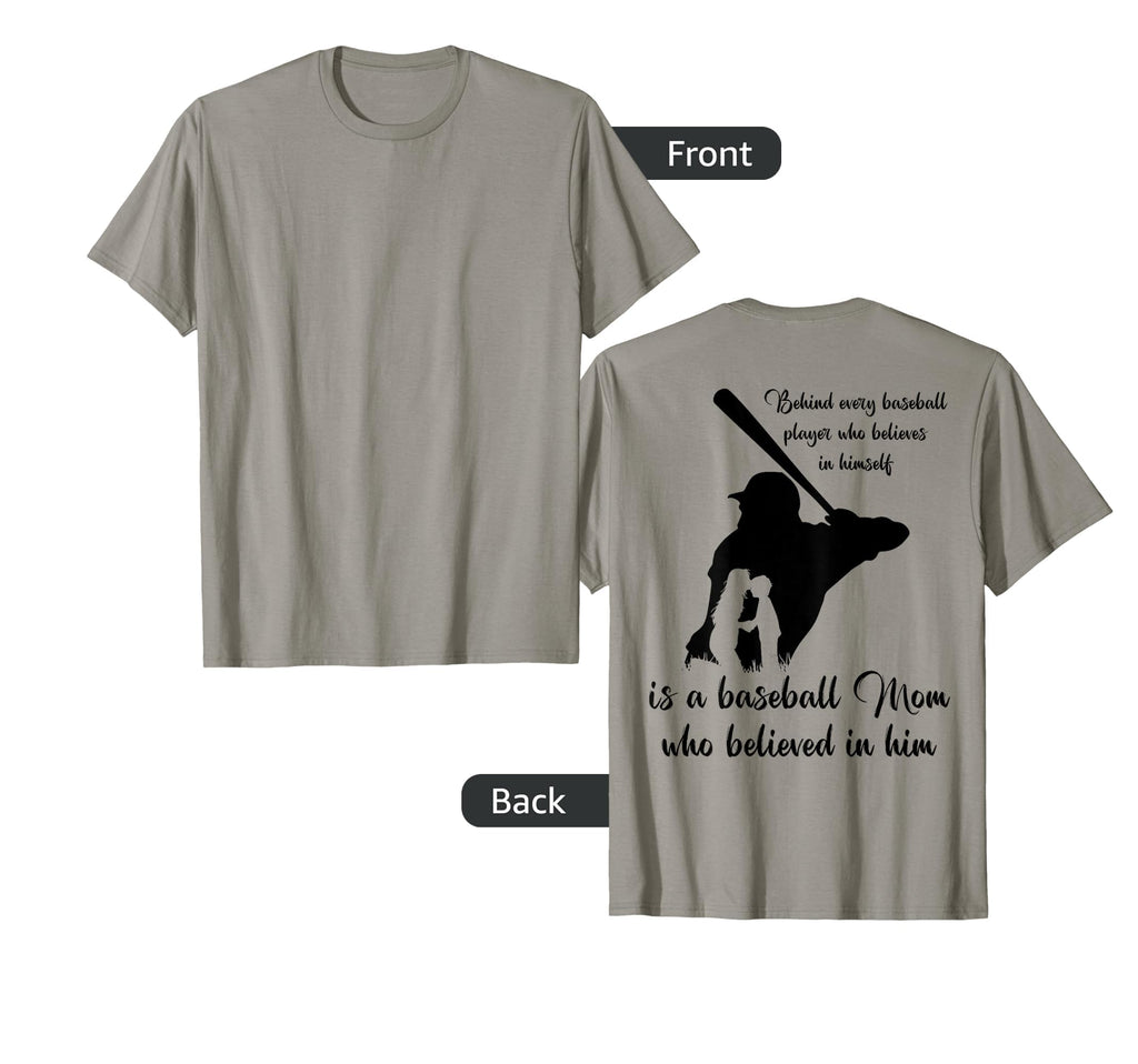 Baseball Mom Mother And Son Baseball T-Shirt - Custom Art Print Unisex - T-Shirt, Sweatshirt, Hoodie