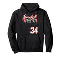 Baseball Mom Mothers Day 34 Baseball Hoodie - Trendy Graphic for Adults - T-Shirt, Sweatshirt, Hoodie