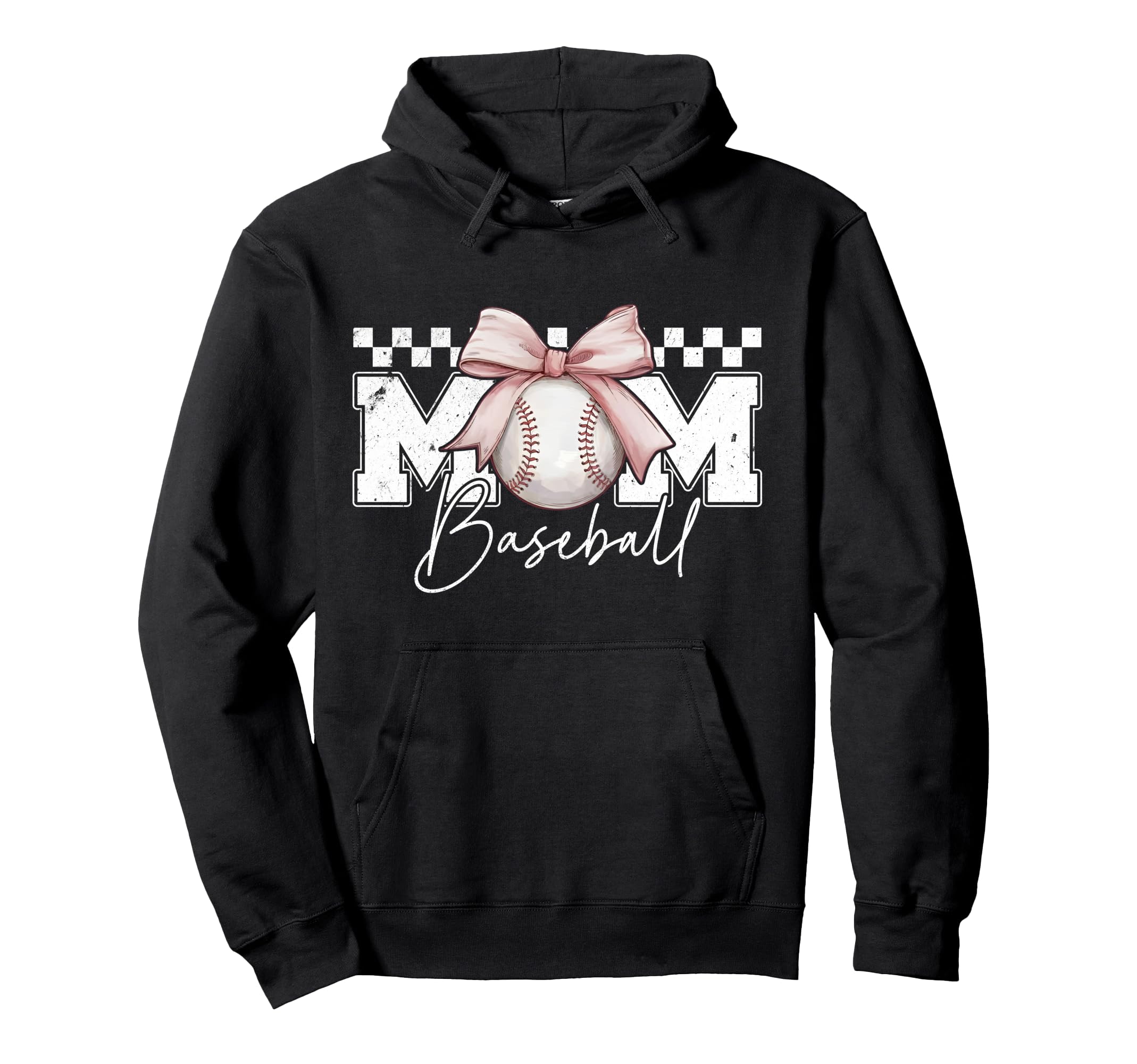 Mothers Day Baseball Coquette Bow Game Hoodie - Minimalist Print Unisex - T-Shirt, Sweatshirt, Hoodie