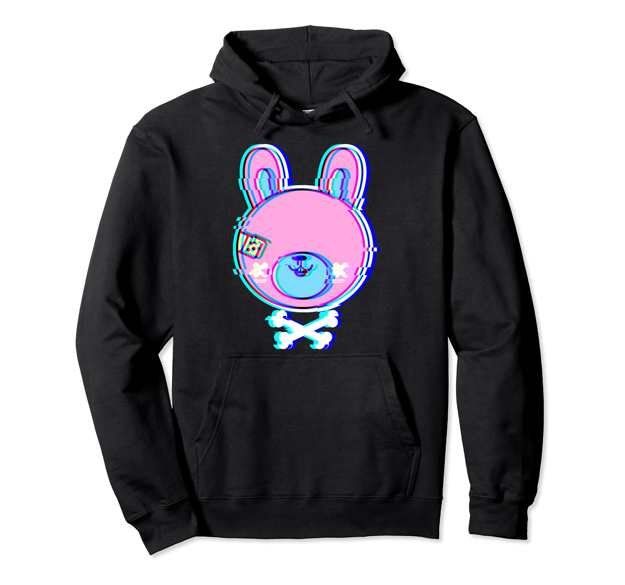 Kawaii Goth Bunny Creepy Pastel Goth Hoodie - Trendy Graphic Men Women - T-Shirt, Sweatshirt, Hoodie