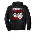My Favorite Baseball Pitcher Mom Hoodie - Graphic Print for Adults - T-Shirt, Sweatshirt, Hoodie