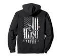 Baseball Usa Flag Distressed American Flag Hoodie - Graphic Print Unisex - T-Shirt, Sweatshirt, Hoodie
