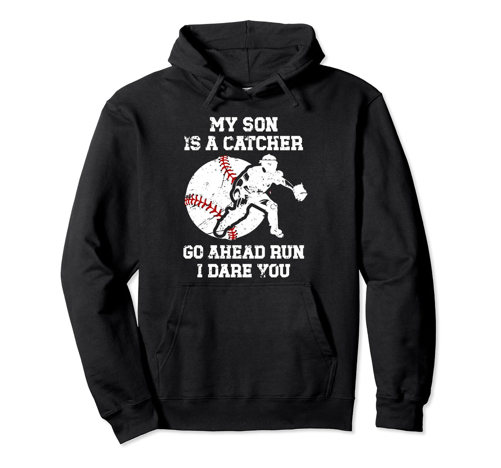 My Son Is Baseball Catcher Mom Hoodie - Novelty Apparel for Adults - T-Shirt, Sweatshirt, Hoodie