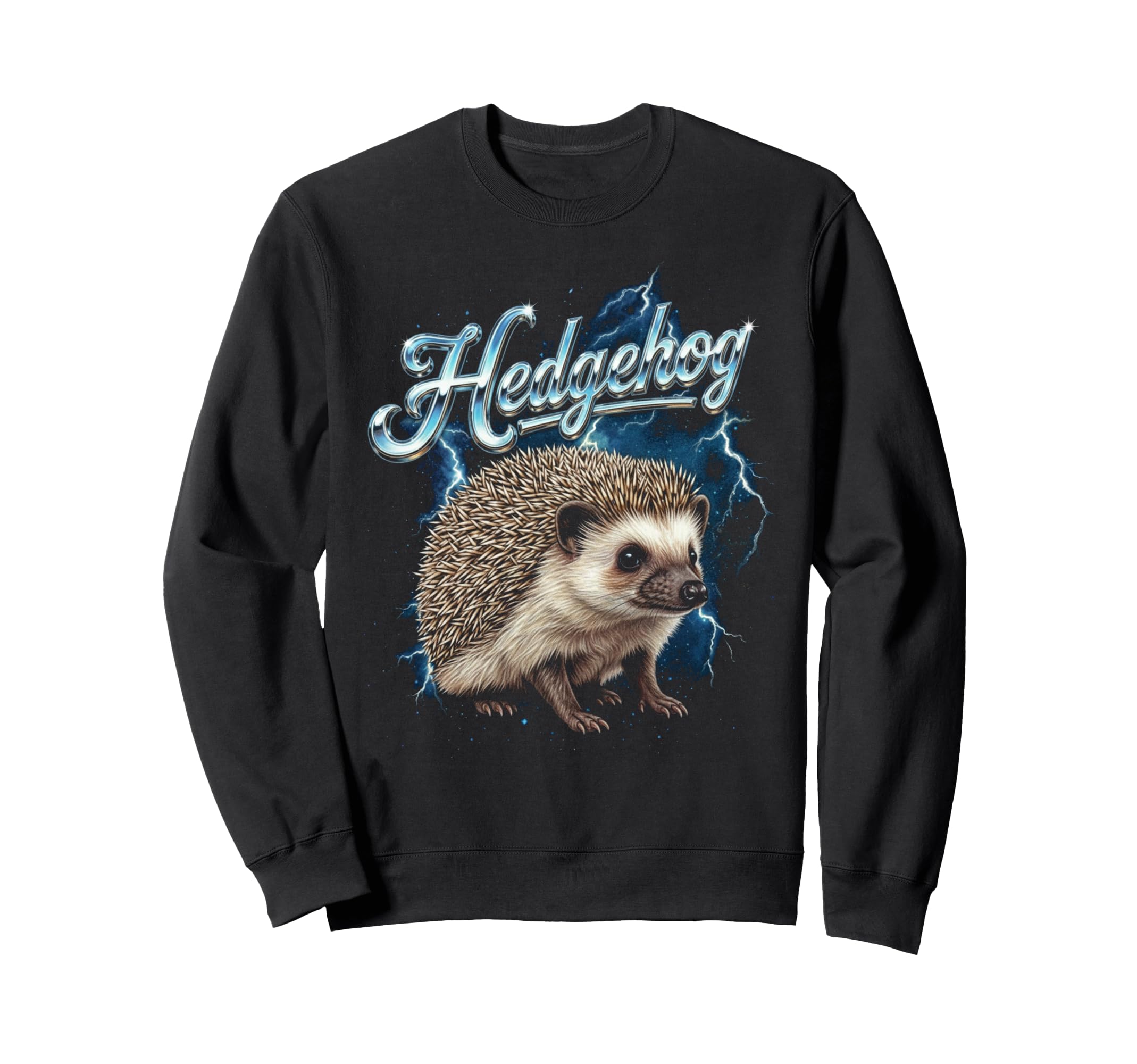 Hedgehog 90S Funny Hedgehog 80S Sweatshirt - Graphic Print for Adults - T-Shirt, Sweatshirt, Hoodie