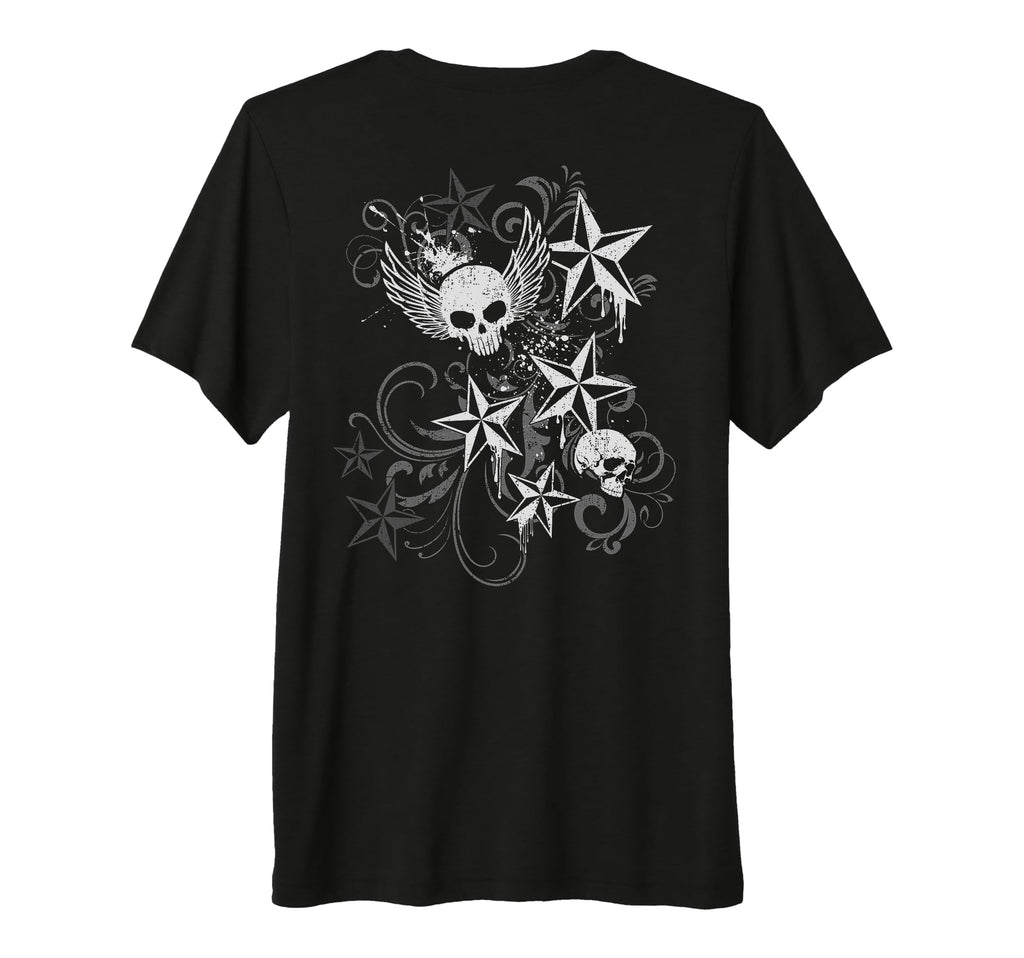 Y2K Grunge Skull Wings 2000S 90S Emo T-Shirt - Graphic Print Unisex - T-Shirt, Sweatshirt, Hoodie