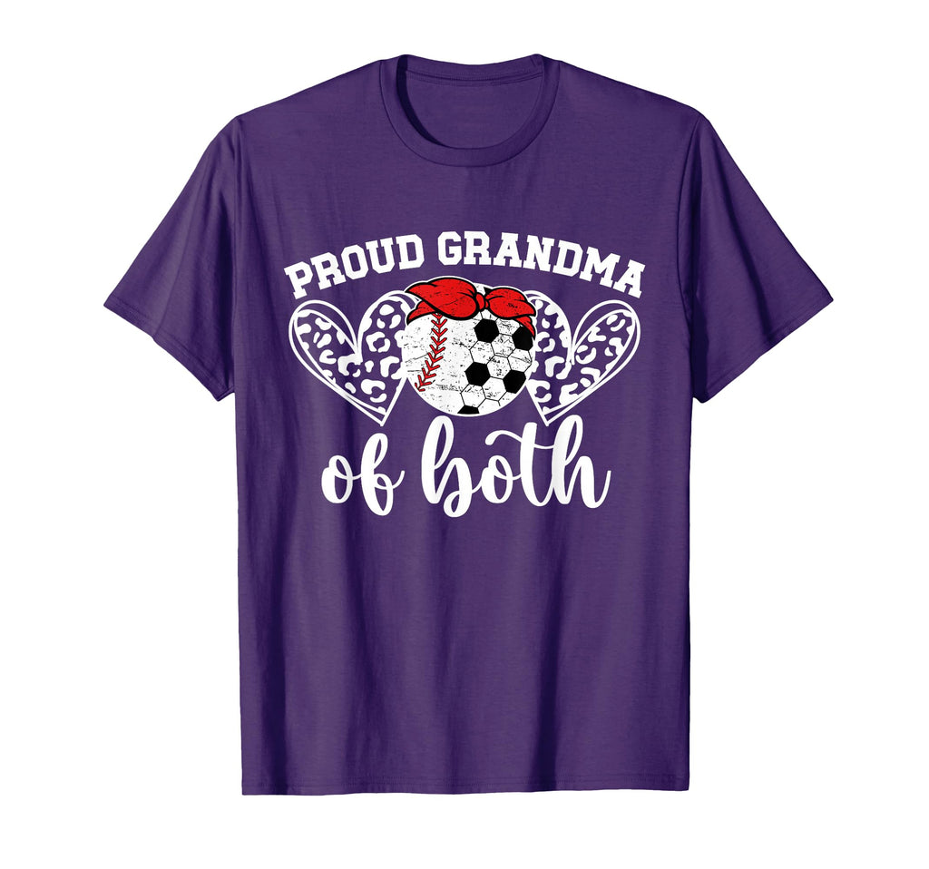 Proud Grandma Both Soccer Baseball T-Shirt - Aesthetic Graphic for Adults - T-Shirt, Sweatshirt, Hoodie