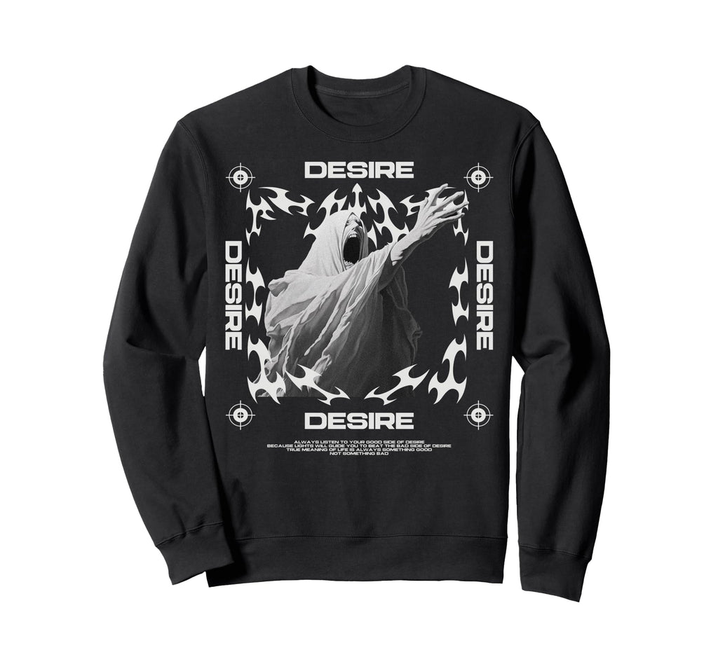 Y2K Desire Bold Urban Graffiti Sweatshirt - Aesthetic Graphic Men Women - T-Shirt, Sweatshirt, Hoodie