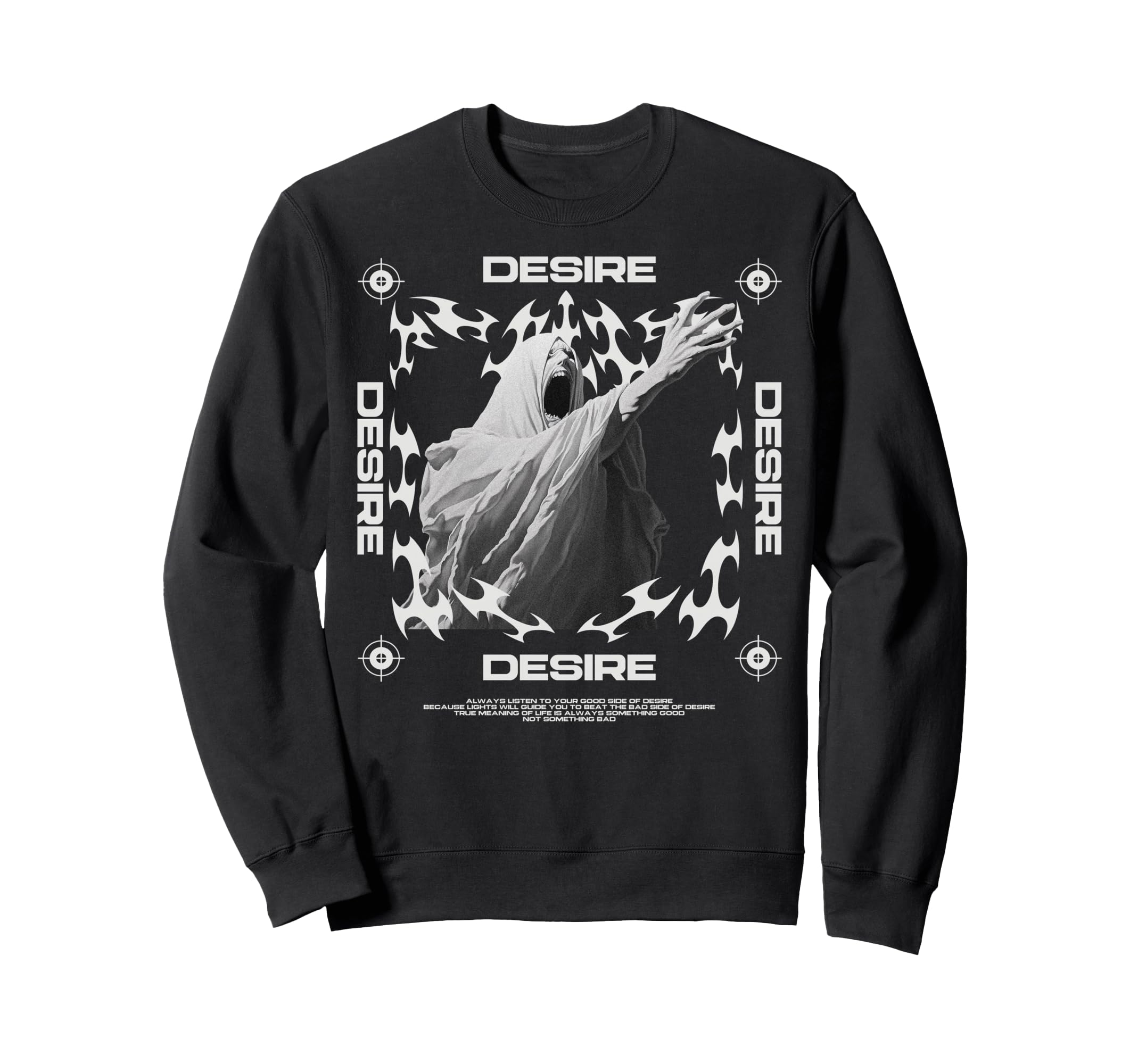 Y2K Desire Bold Urban Graffiti Sweatshirt - Aesthetic Graphic Men Women - T-Shirt, Sweatshirt, Hoodie