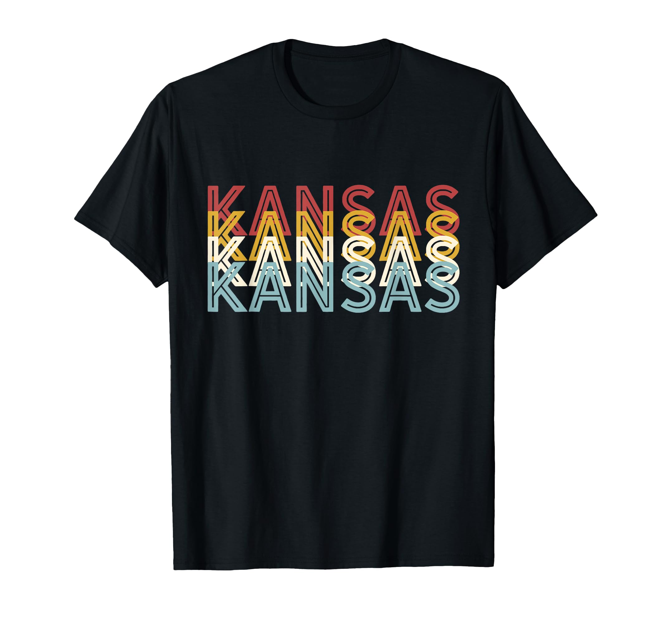 Usa 70S State Kansas T-Shirt - Streetwear Style Unisex - T-Shirt, Sweatshirt, Hoodie