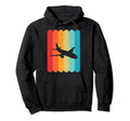 Airplane Silhouette Lines 70S 80S Hoodie - Minimalist Print for Adults - T-Shirt, Sweatshirt, Hoodie