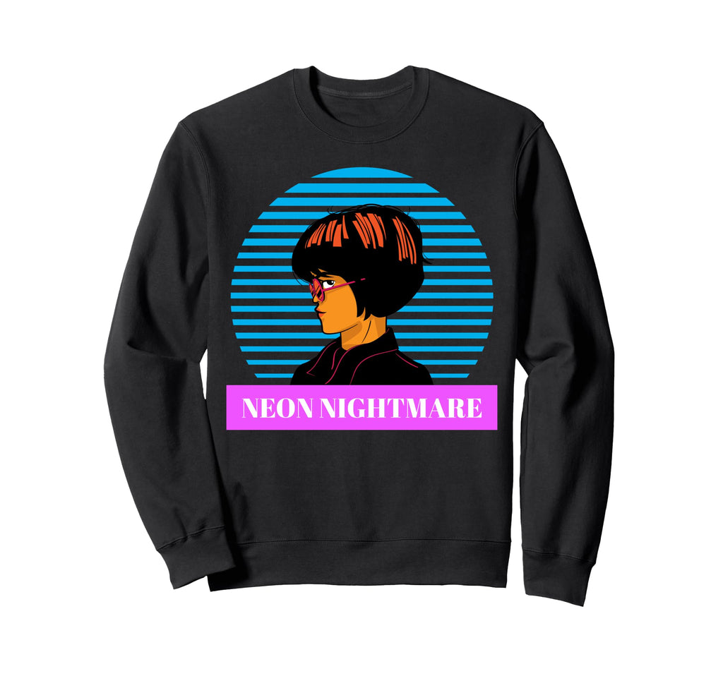 Halloween 1980 Neon Nightmare Sweatshirt - Graphic Print for Adults - T-Shirt, Sweatshirt, Hoodie