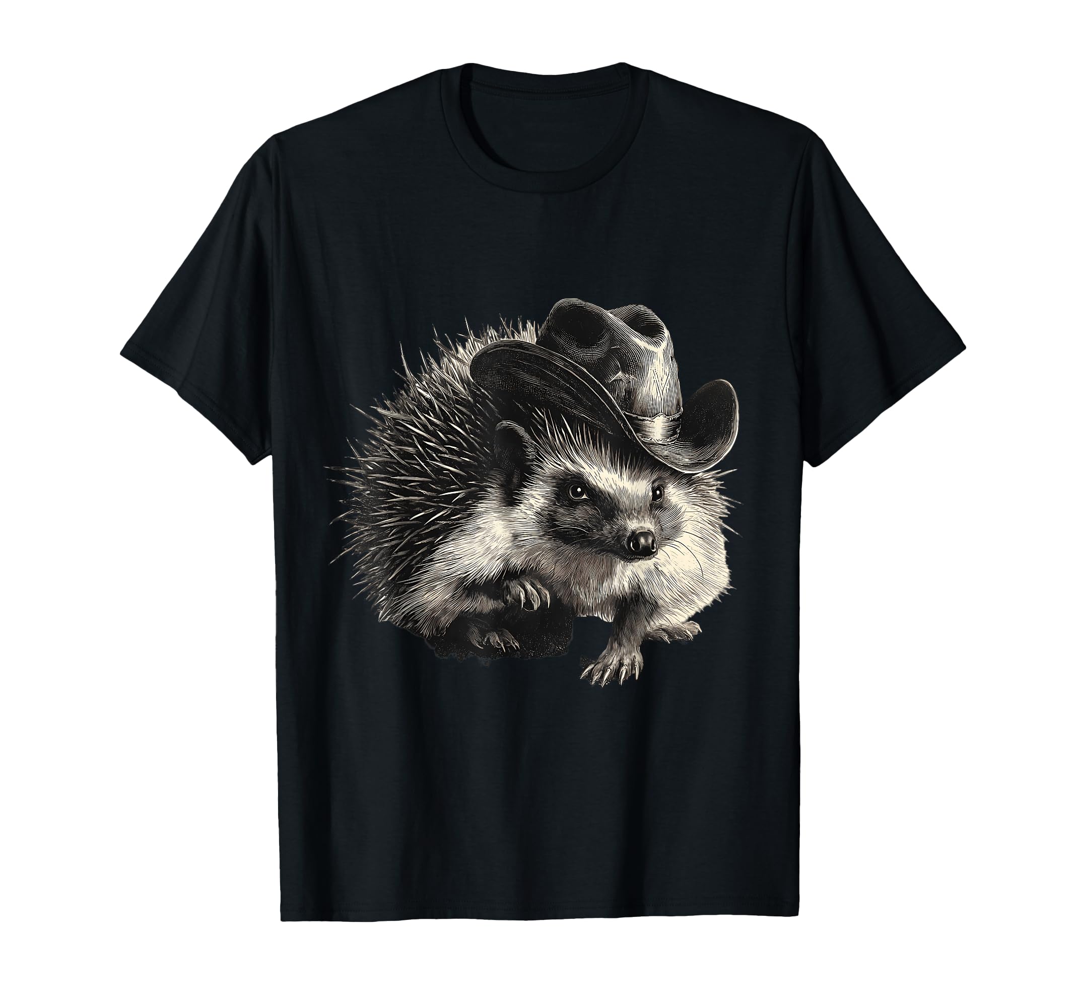 Hedgehog Cowboy Rodeo Cowgirl Western T-Shirt - Graphic Print Men Women - T-Shirt, Sweatshirt, Hoodie