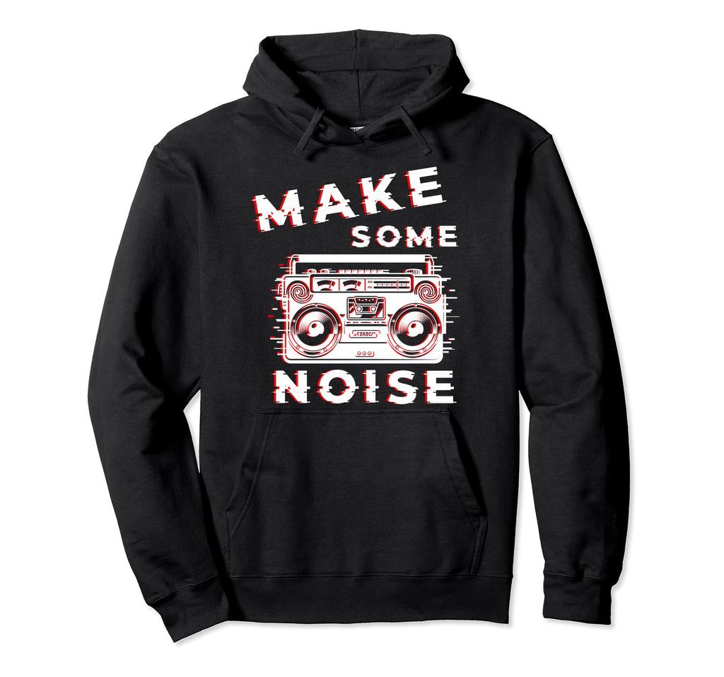Ghetto Blaster Boombox Cassette Tape Hoodie - Unique Graphic for Adults - T-Shirt, Sweatshirt, Hoodie