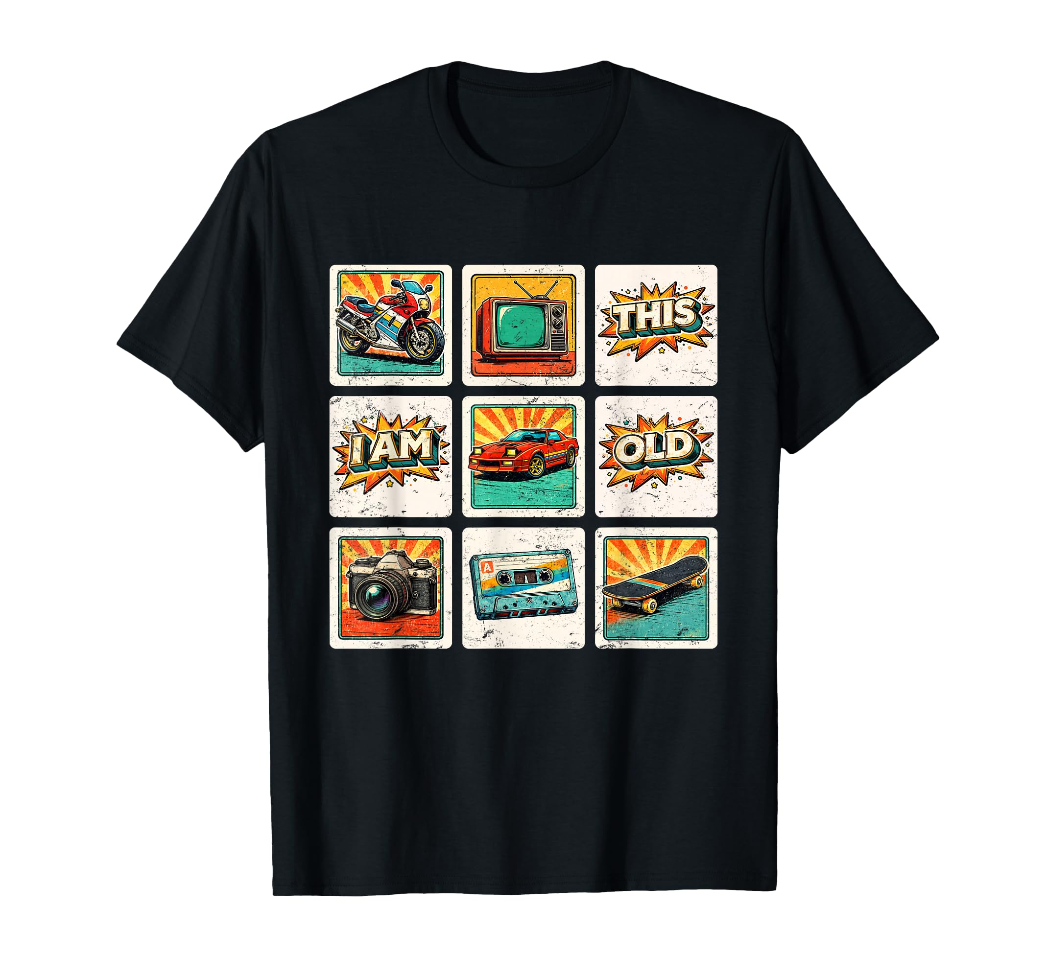 I Am This Old Nostalgia 80S 90S T-Shirt - Unique Graphic Men Women - T-Shirt, Sweatshirt, Hoodie