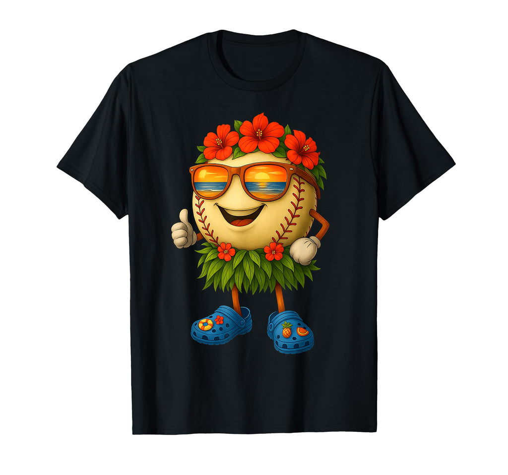 Funny Hawaii Baseball Ball Hawaiian T-Shirt - Unique Graphic for Adults - T-Shirt, Sweatshirt, Hoodie