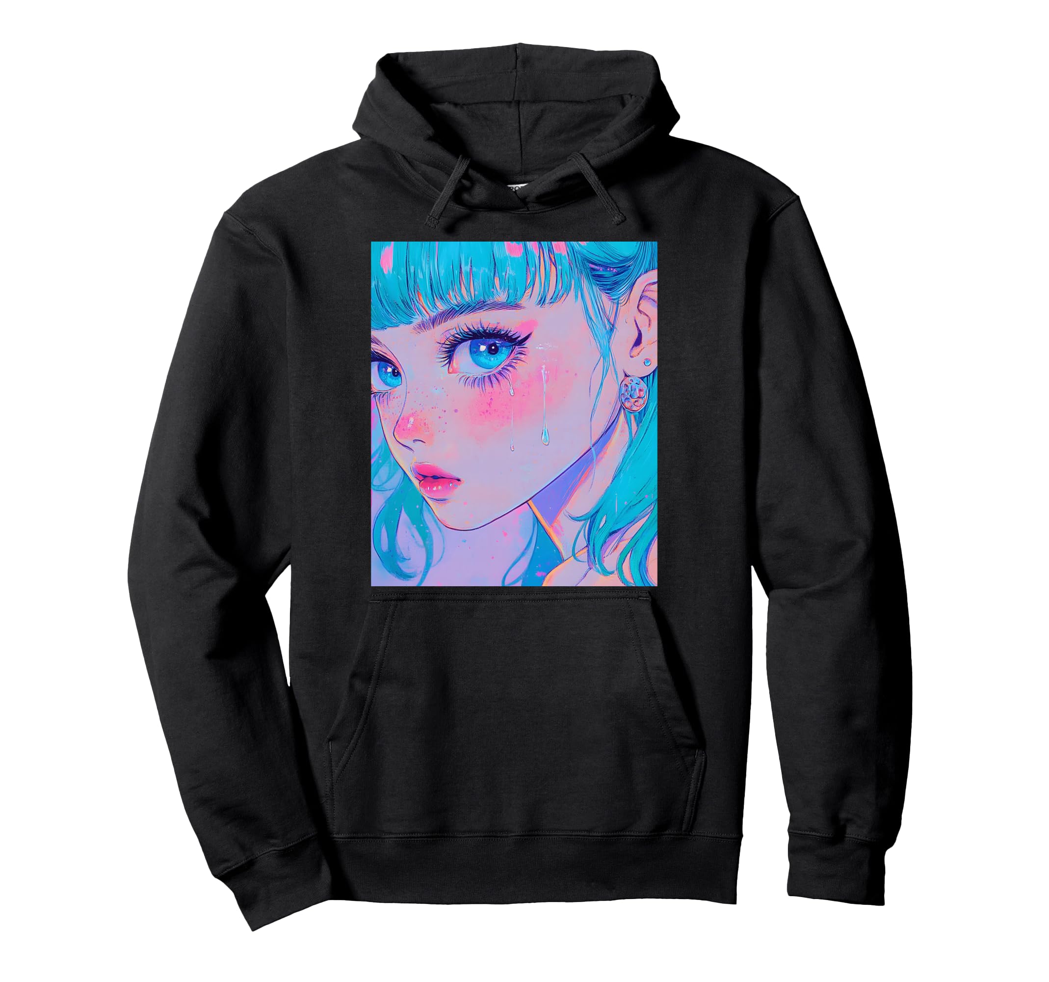 Anime Vaporwave Egirl Aesthetic Japanese Hoodie - Novelty Apparel Unisex - T-Shirt, Sweatshirt, Hoodie
