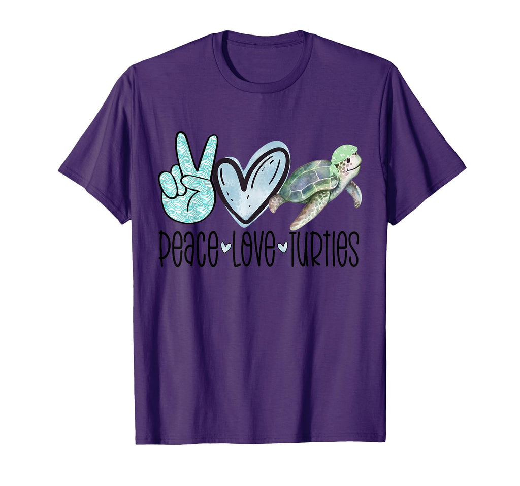 Peace Love Turtles Turtle Gift Sea T-Shirt - Graphic Print for Adults - T-Shirt, Sweatshirt, Hoodie
