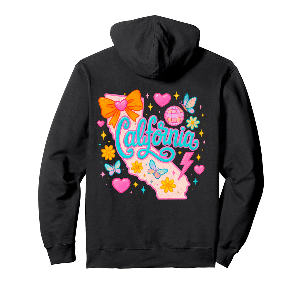 California Y2K Coquette Aesthetic Bow Hoodie - Minimalist Print Men Women - T-Shirt, Sweatshirt, Hoodie