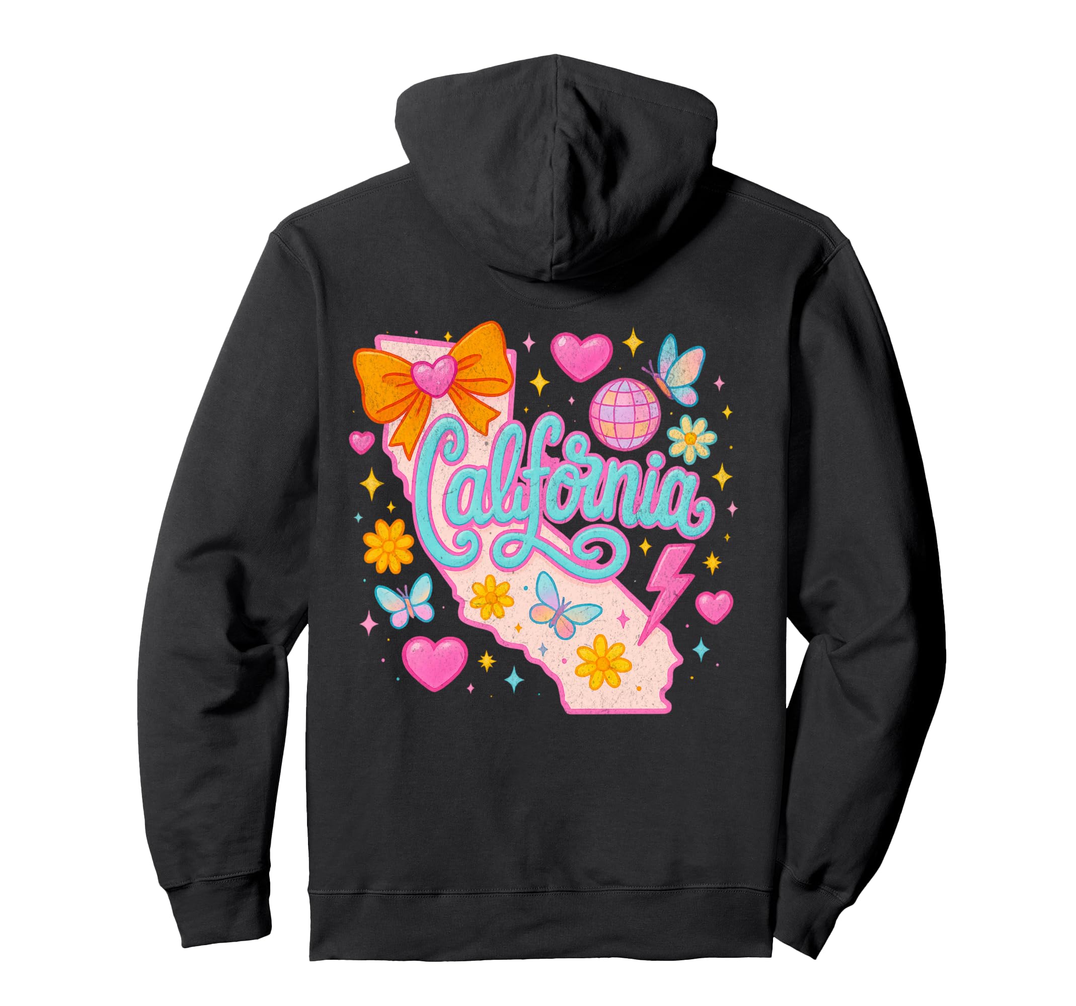 California Y2K Coquette Aesthetic Bow Hoodie - Minimalist Print Men Women - T-Shirt, Sweatshirt, Hoodie