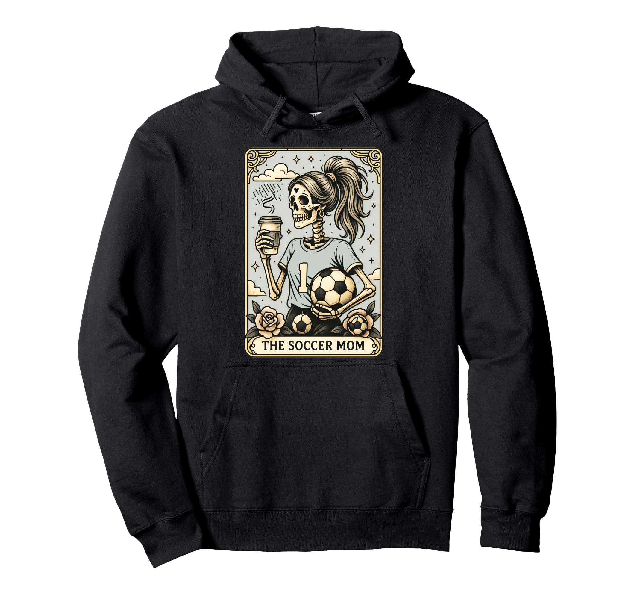 Soccer Mom Tarot Card Halloween Soccer Hoodie - Aesthetic Graphic Unisex - T-Shirt, Sweatshirt, Hoodie