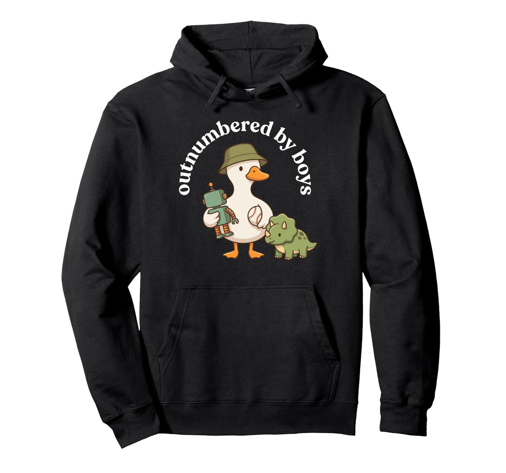 Outnumbered Funny Mom Mama Mom Life Hoodie - Streetwear Style Unisex - T-Shirt, Sweatshirt, Hoodie