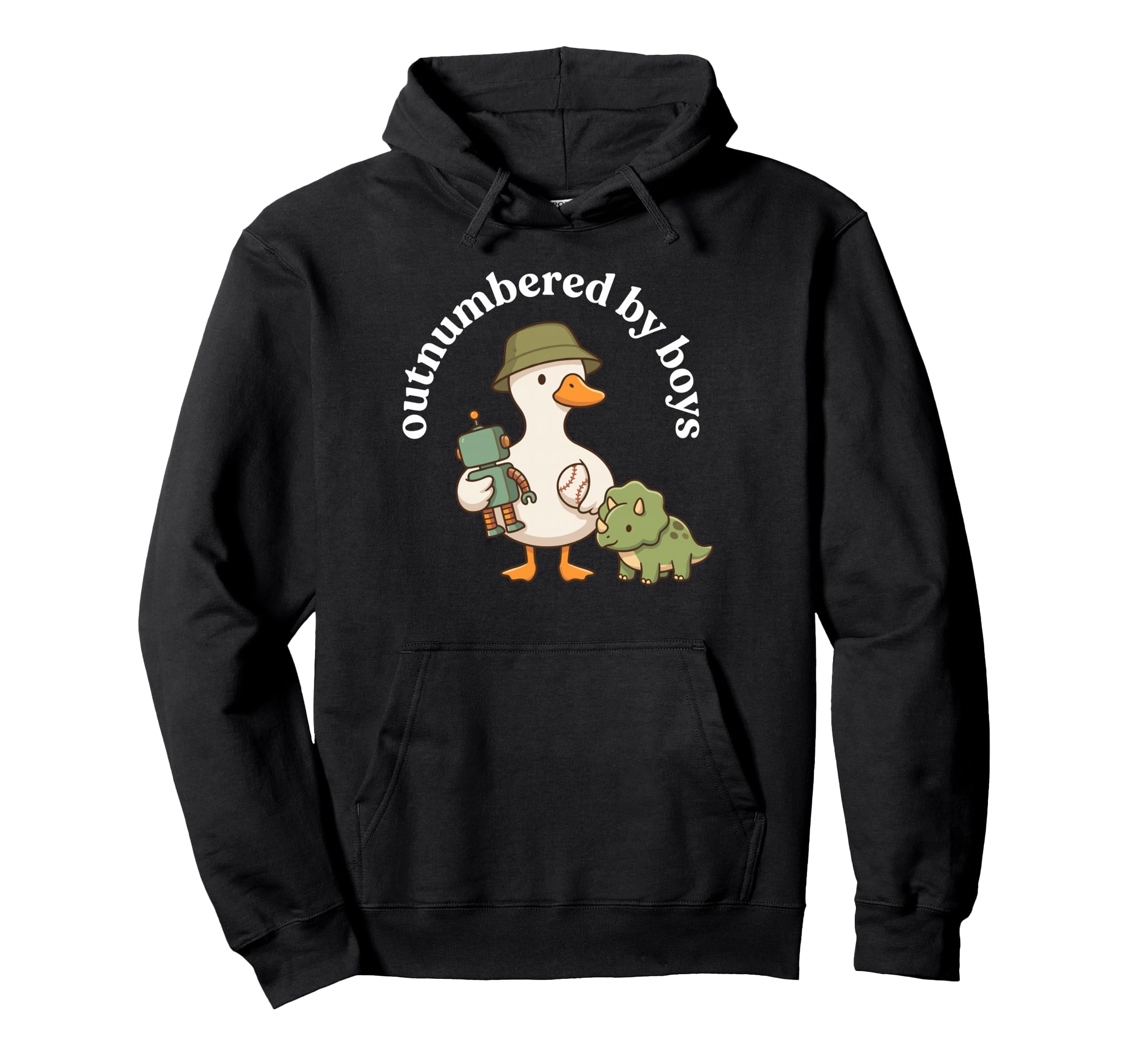 Outnumbered Funny Mom Mama Mom Life Hoodie - Streetwear Style Unisex - T-Shirt, Sweatshirt, Hoodie