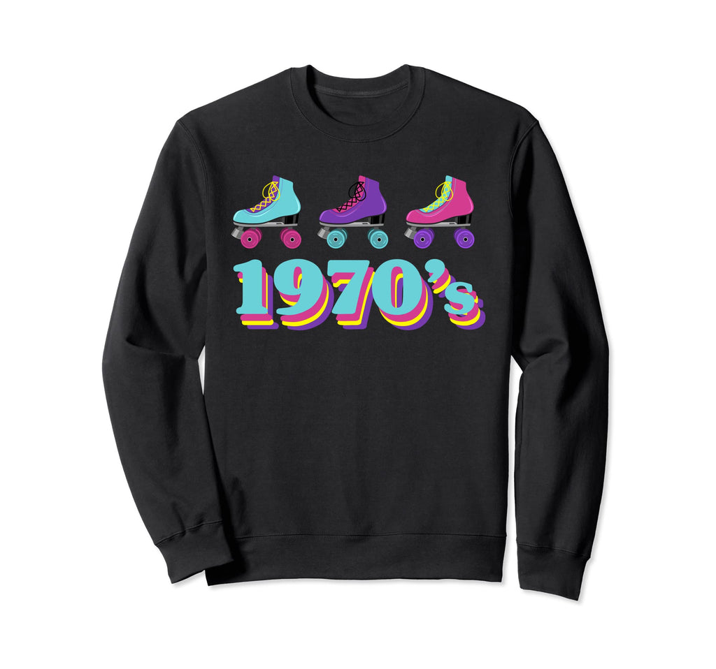 1970S Roller Skates 70S Party Sweatshirt - Casual Everyday Wear for Adults - T-Shirt, Sweatshirt, Hoodie