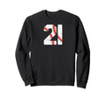 Baseball Player Jersey Number 21 21 Sweatshirt - Trendy Graphic Unisex - T-Shirt, Sweatshirt, Hoodie