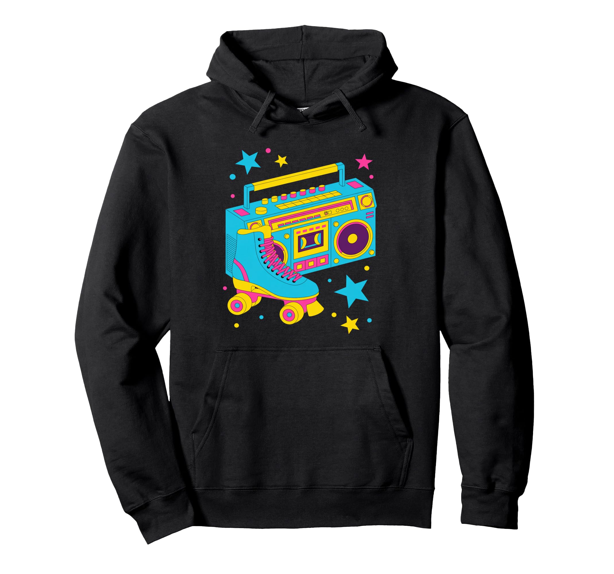 Roller Skate Shoes And Radio Roller Hoodie - Trendy Graphic for Adults - T-Shirt, Sweatshirt, Hoodie