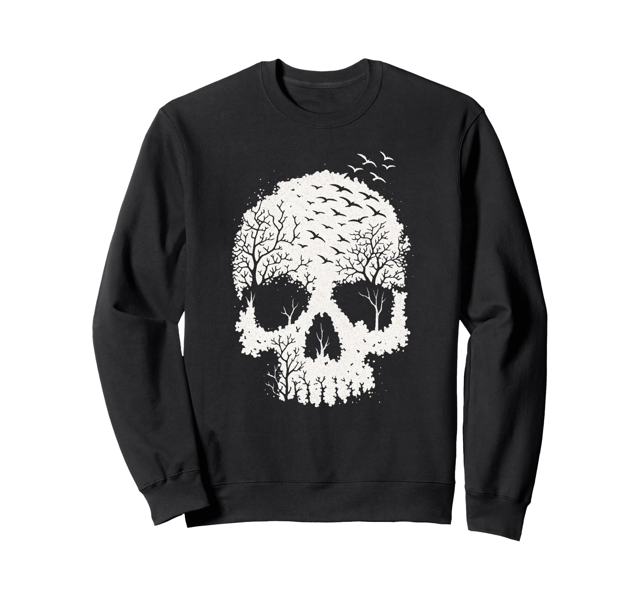 Skull Nature Forest Gothic Grunge Sweatshirt - Trendy Graphic for Adults - T-Shirt, Sweatshirt, Hoodie