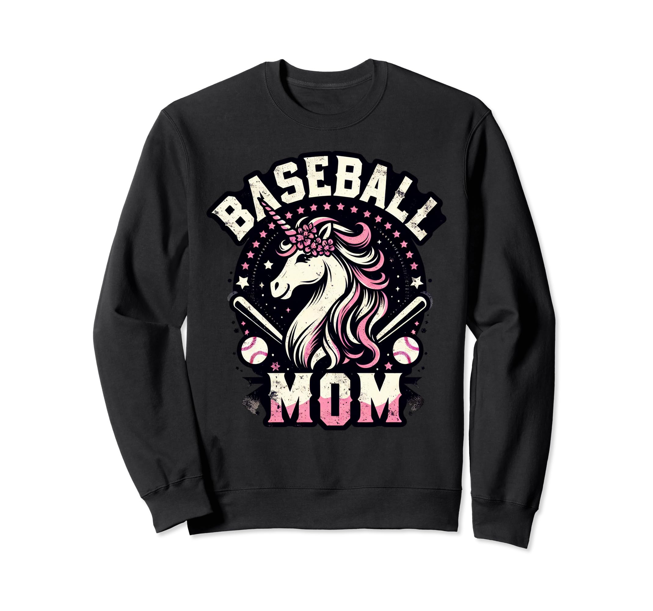 Womens Baseball Mom Unicorn Sweatshirt - Fun Novelty Design Men Women - T-Shirt, Sweatshirt, Hoodie