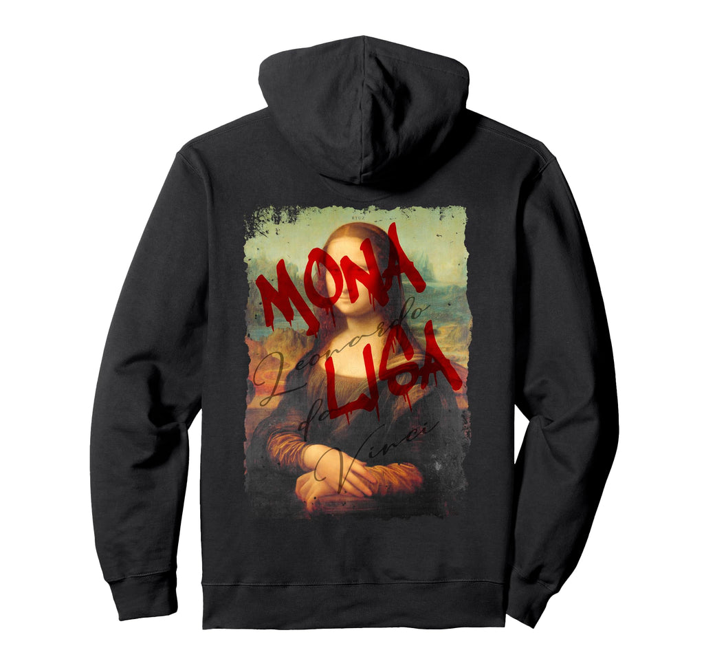 Mona Lisa Art Y2K Back Streetwear Hoodie - Unique Graphic Men Women - T-Shirt, Sweatshirt, Hoodie