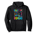 Best 1966 Birthday Birth Year Hoodie - Aesthetic Graphic for Adults - T-Shirt, Sweatshirt, Hoodie