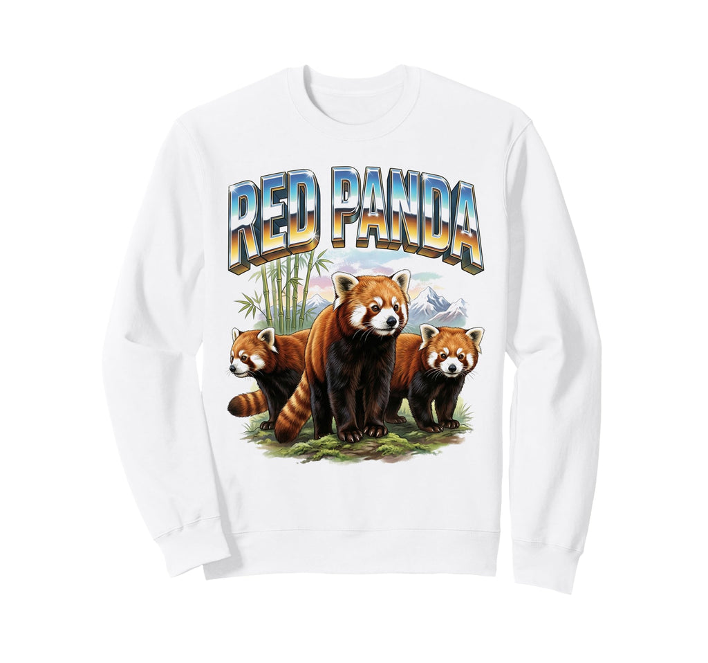 Red Panda 70S 90S Red Panda Animal Sweatshirt - Novelty Apparel Unisex - T-Shirt, Sweatshirt, Hoodie