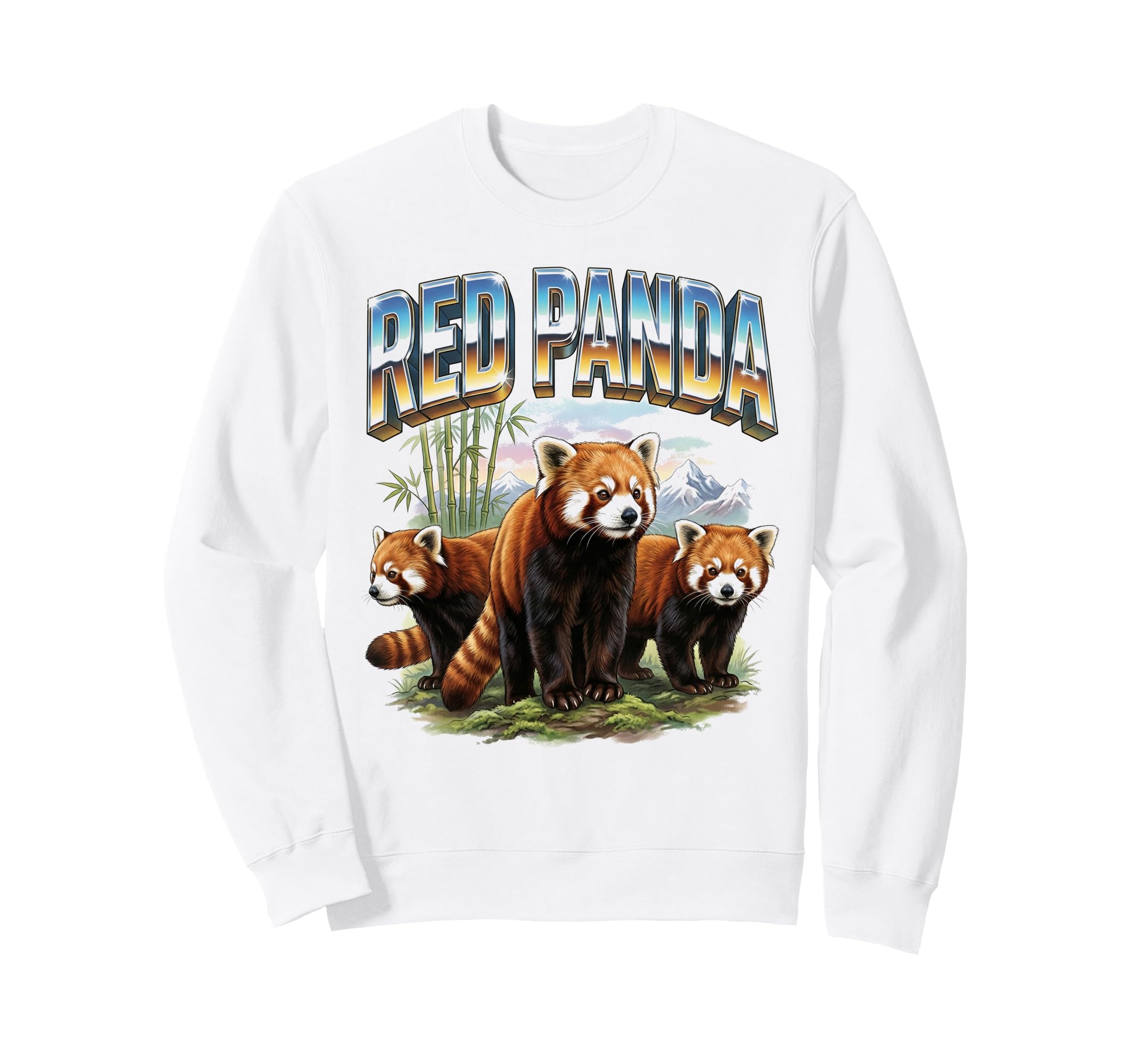 Red Panda 70S 90S Red Panda Animal Sweatshirt - Novelty Apparel Unisex - T-Shirt, Sweatshirt, Hoodie