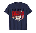 Baseball Mama Checkered Daisy T-Shirt - Fun Novelty Design Unisex - T-Shirt, Sweatshirt, Hoodie