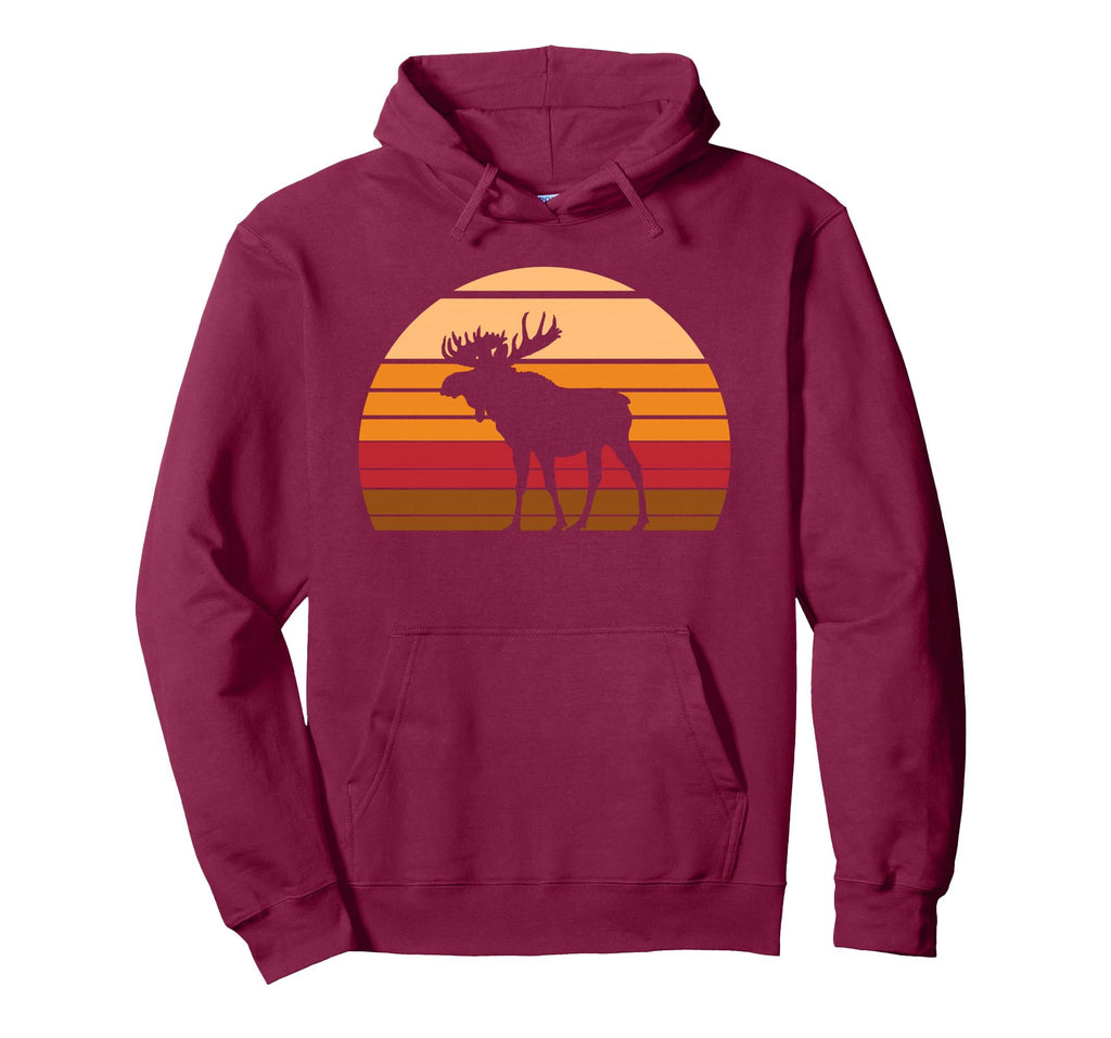 Moose Sunset Animal Hoodie - Streetwear Style Unisex - T-Shirt, Sweatshirt, Hoodie