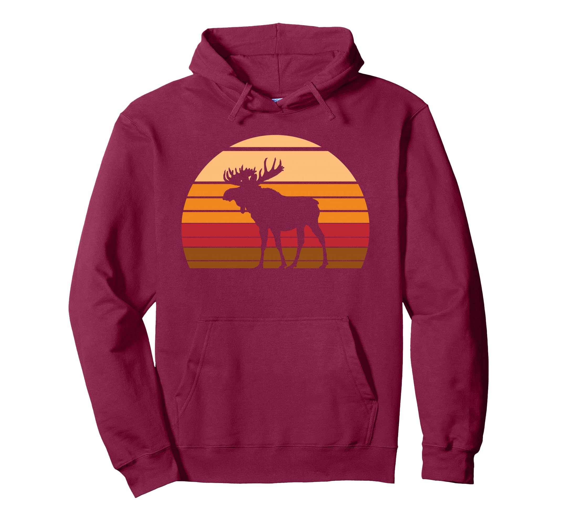 Moose Sunset Animal Hoodie - Streetwear Style Unisex - T-Shirt, Sweatshirt, Hoodie
