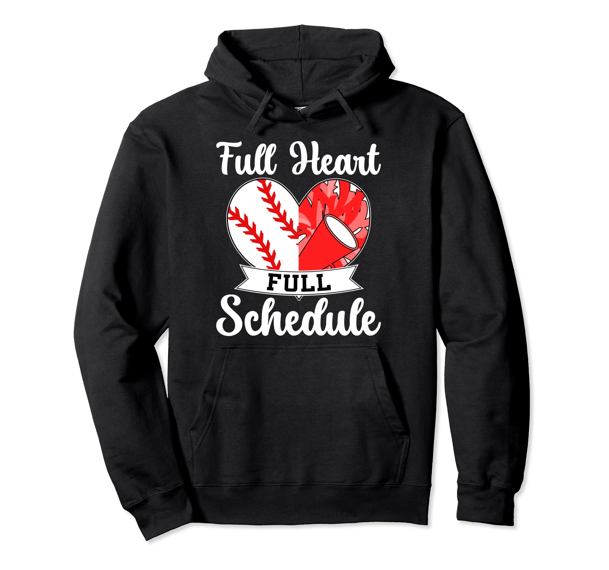 Full Heart Full Schedule Cheer And Hoodie - Trendy Graphic for Adults - T-Shirt, Sweatshirt, Hoodie