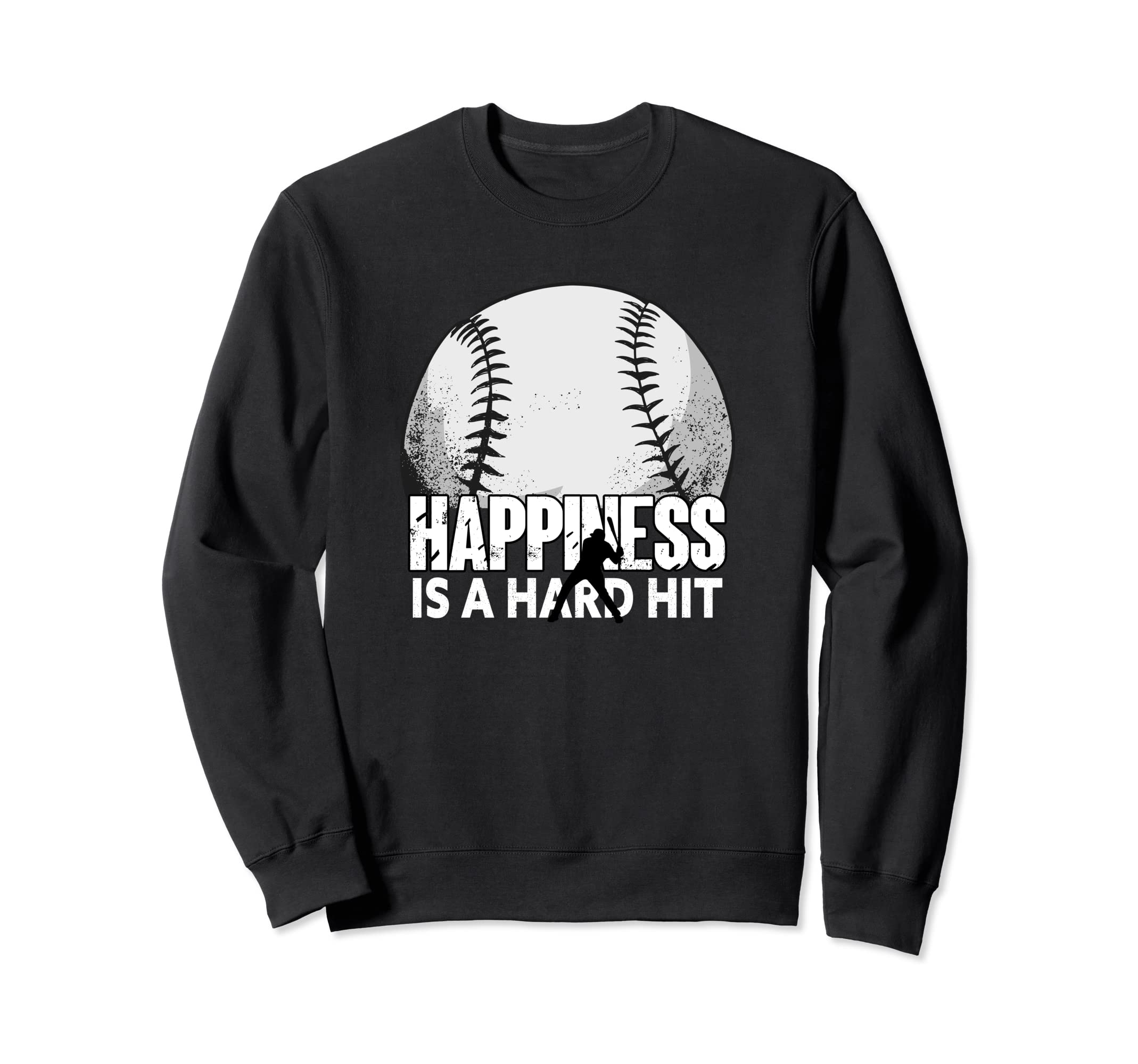 Hard Hit Baseball Player Baseball Sweatshirt - Graphic Print Men Women - T-Shirt, Sweatshirt, Hoodie
