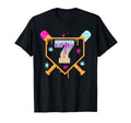 7Th Birthday Baseball Drip 7 Year Old T-Shirt - Trendy Graphic for Adults - T-Shirt, Sweatshirt, Hoodie