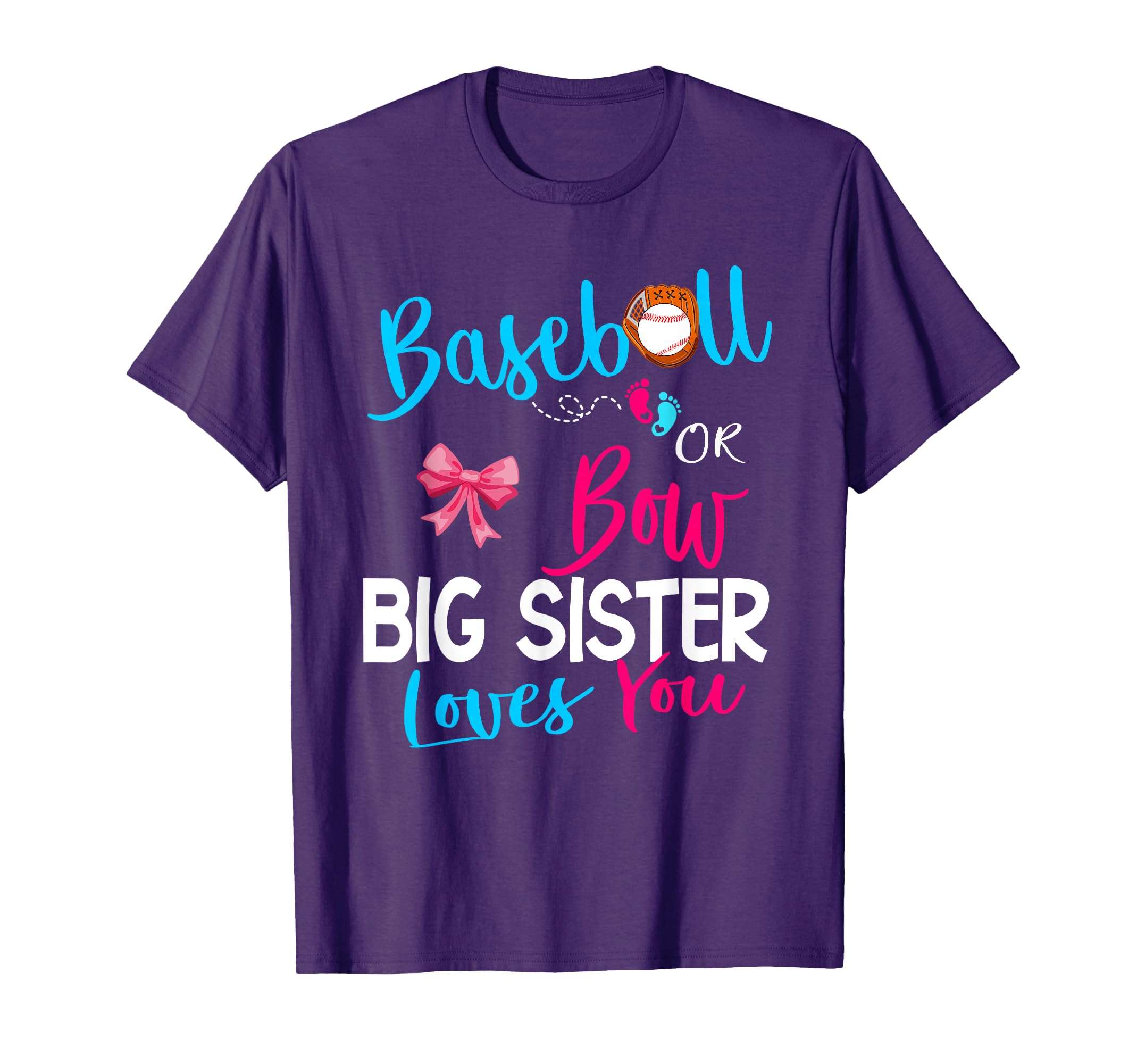 Baseball Gender Reveal Baseball Or Bow T-Shirt - Unique Graphic for Adults - T-Shirt, Sweatshirt, Hoodie