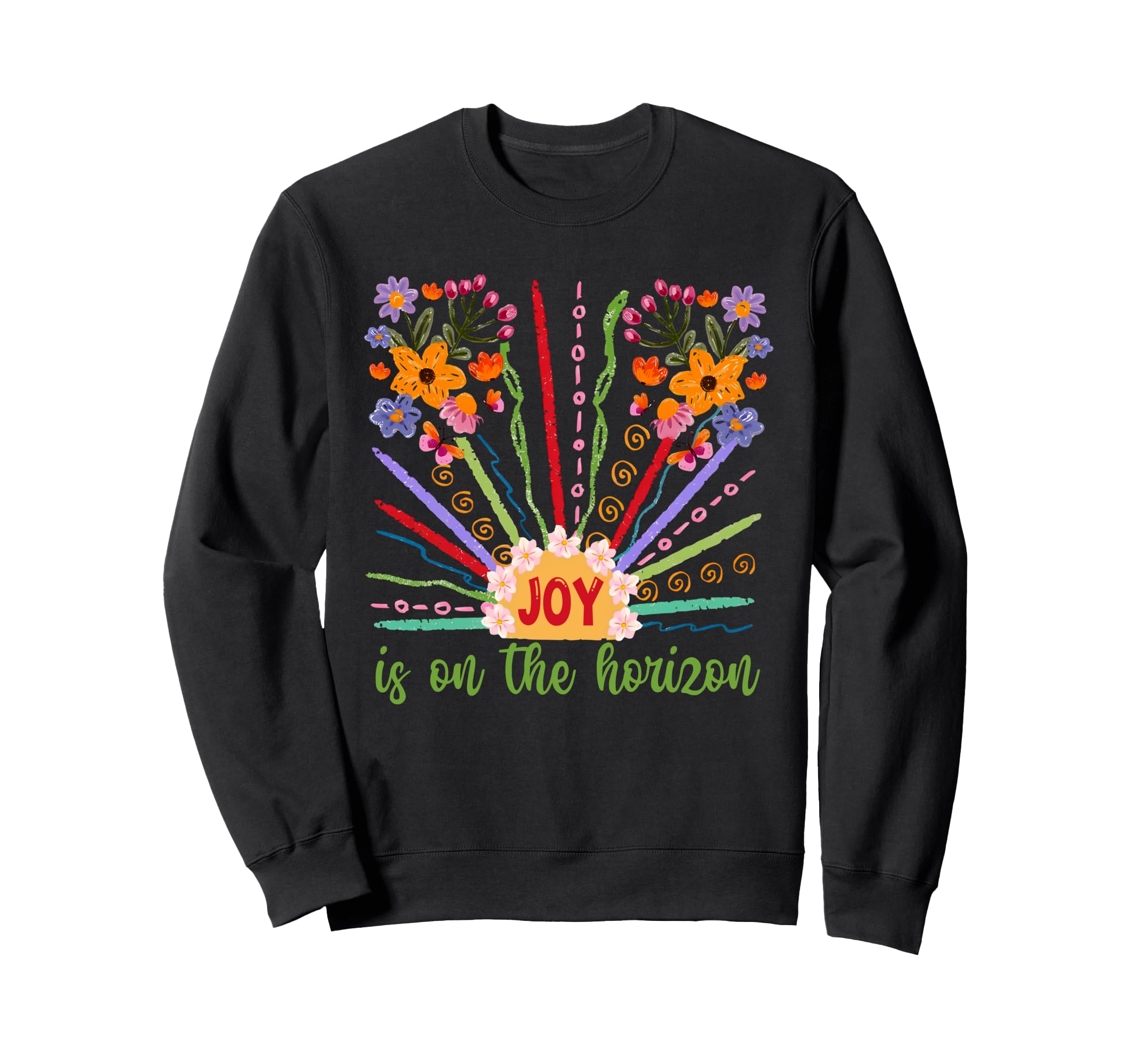 Boho Joy Is Horizon Boho Hippie Sweatshirt - Unique Graphic Men Women - T-Shirt, Sweatshirt, Hoodie