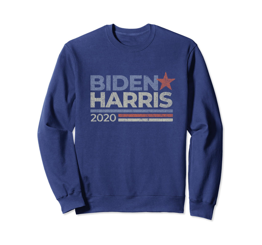 Biden Harris 2020 Distressed Sweatshirt - Unique Graphic Men Women - T-Shirt, Sweatshirt, Hoodie