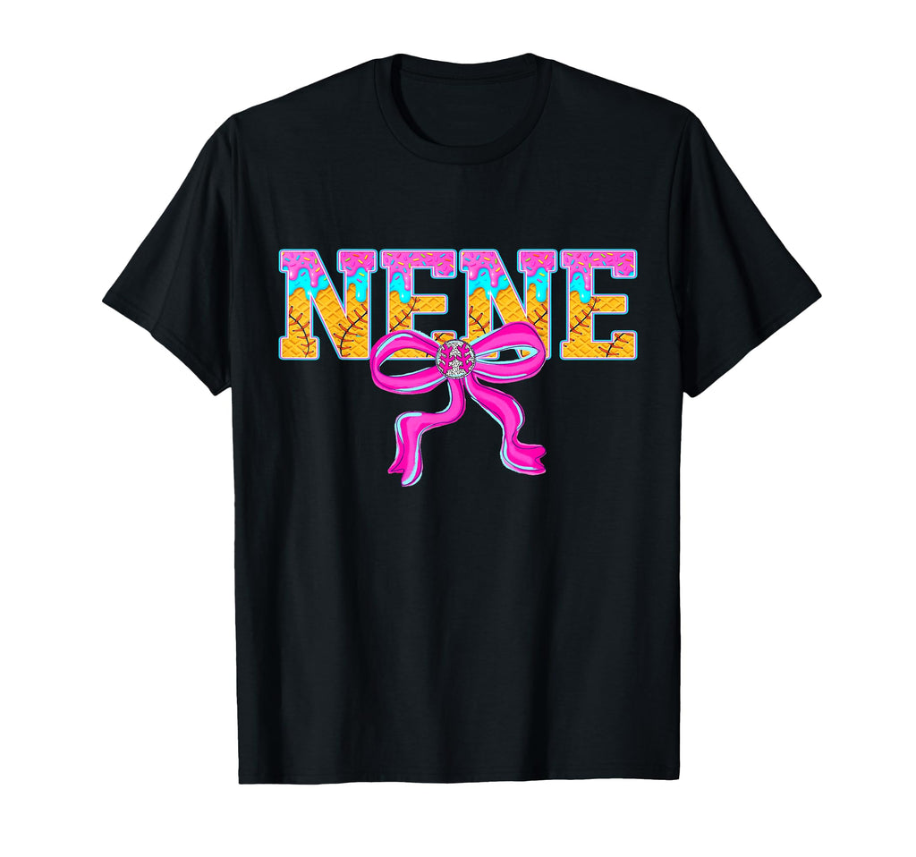 Baseball Nene Ice Cream Drip Game Day T-Shirt - Graphic Print Men Women - T-Shirt, Sweatshirt, Hoodie