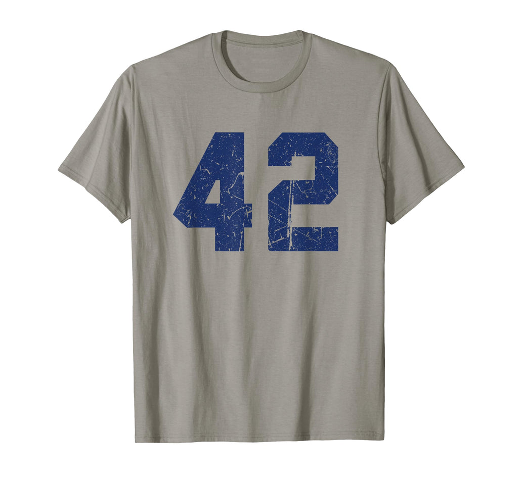 Number 42 Blue Varsity Number T-Shirt - Streetwear Style Unisex - T-Shirt, Sweatshirt, Hoodie