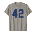 Number 42 Blue Varsity Number T-Shirt - Streetwear Style Unisex - T-Shirt, Sweatshirt, Hoodie