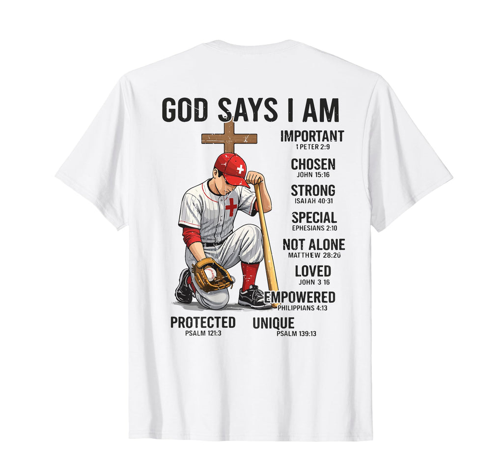 Christian Teen God Says I Am Baseball T-Shirt - Novelty Apparel Unisex - T-Shirt, Sweatshirt, Hoodie